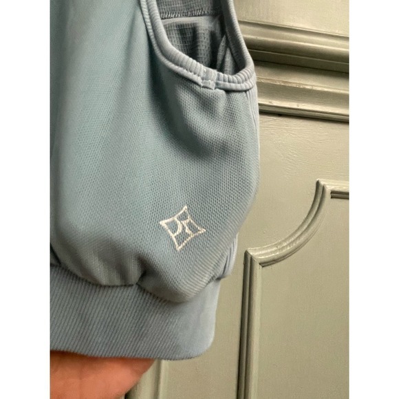 Nux NWT Sports Bra Size Small Dusty Blue Lace Up Back Athleisure Gym Workout - Picture 3 of 3